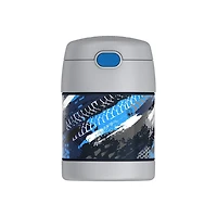 Thermos Double Wall 'Tire Tracks' Thermal Food Storage Jar-Spoon