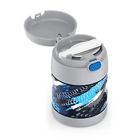 Thermos Double Wall 'Tire Tracks' Thermal Food Storage Jar-Spoon