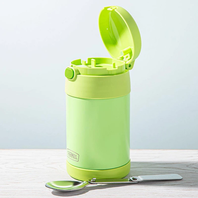 Thermos  Thermal Food Storage Jar-Spoon (Neon Lime)