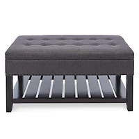 KSP Conrad Upholstered Storage Bench (Grey)