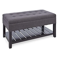 KSP Conrad Upholstered Storage Bench (Grey)