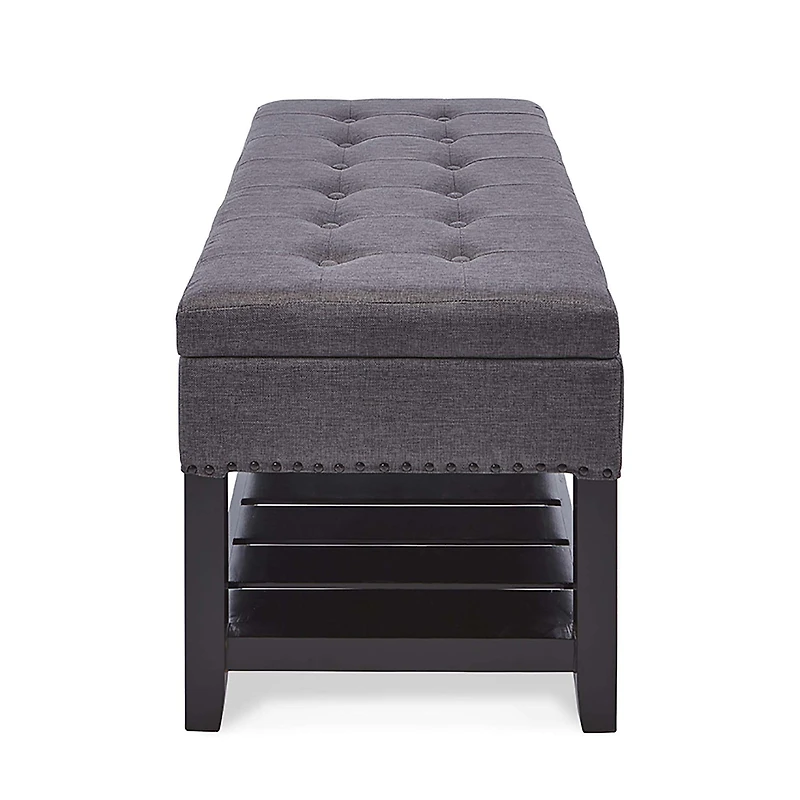 KSP Conrad Upholstered Storage Bench (Grey)