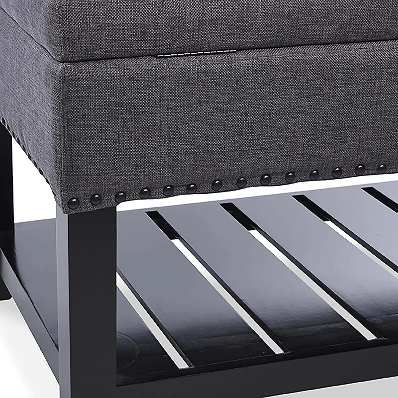 KSP Conrad Upholstered Storage Bench (Grey)