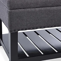 KSP Conrad Upholstered Storage Bench (Grey)