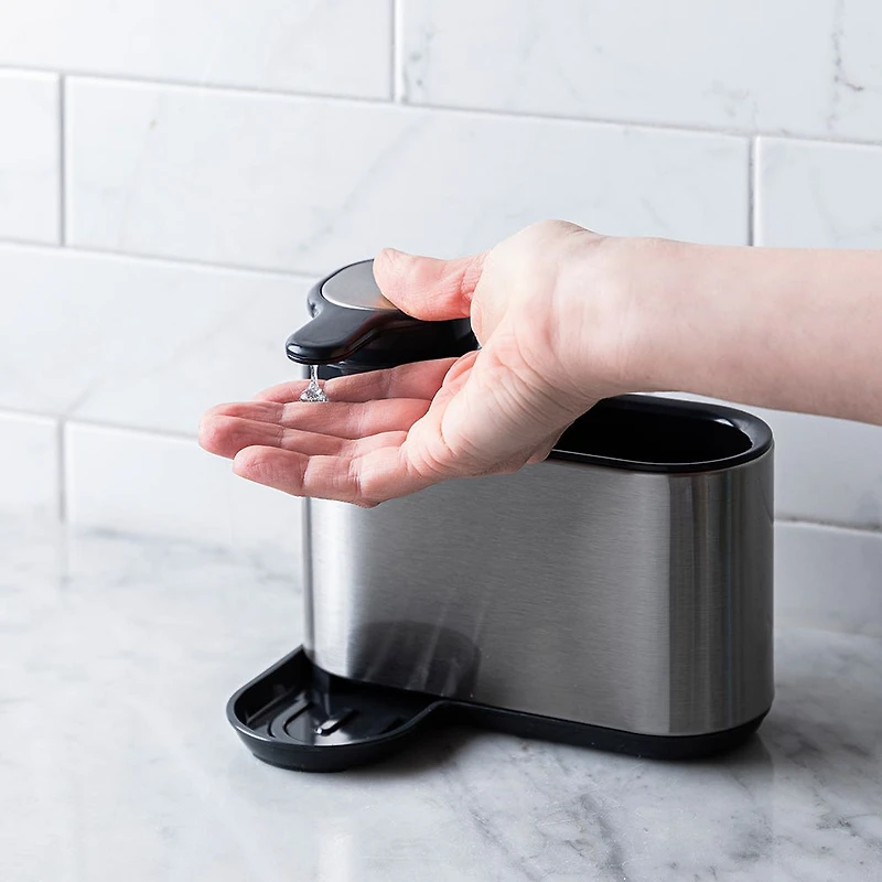 KSP Sinkhub Sink Caddy with Soap Pump (St/St - Black)