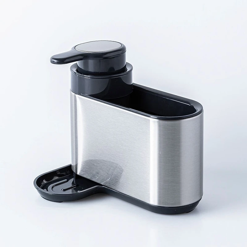 KSP Sinkhub Sink Caddy with Soap Pump (St/St - Black)