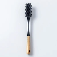 KSP Soft Bristle Silicone Bamboo Handle Bottle Brush