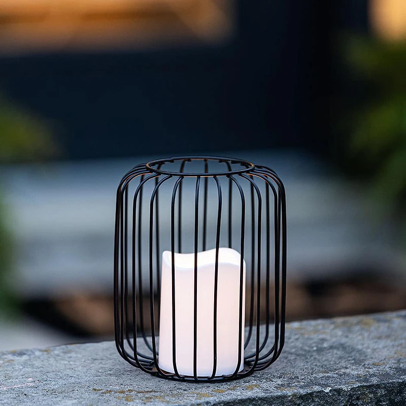KSP Layne LED Metal Lantern 15x15x18cm (Black)