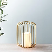 KSP Layne LED Metal Lantern 15x15x18cm (Gold)