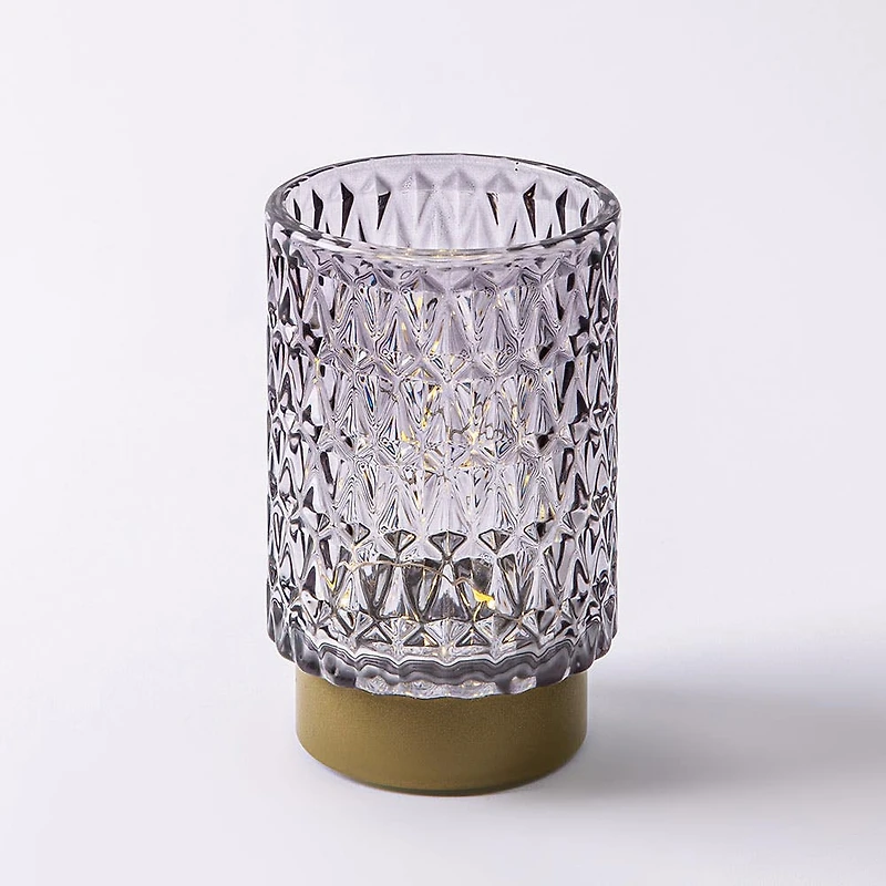 KSP Venezia Glass Shade with LED 8.5x8.5x13cm (Grey)