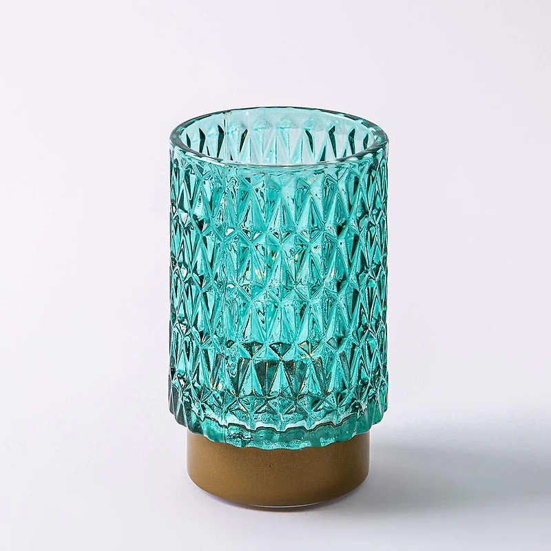 KSP Venezia Glass Shade with LED 8.5x8.5x13cm (Aqua)