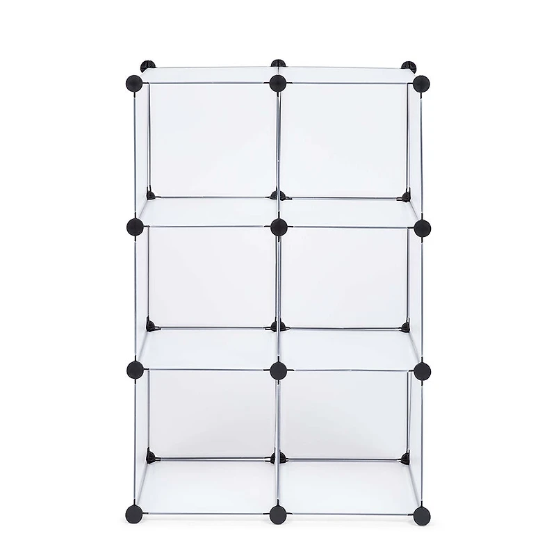 KSP Closet Cube Plastic Storage Cabinet (White/Black)