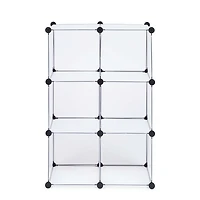 KSP Closet Cube Plastic Storage Cabinet (White/Black)