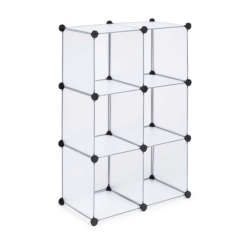 KSP Closet Cube Plastic Storage Cabinet (White/Black)
