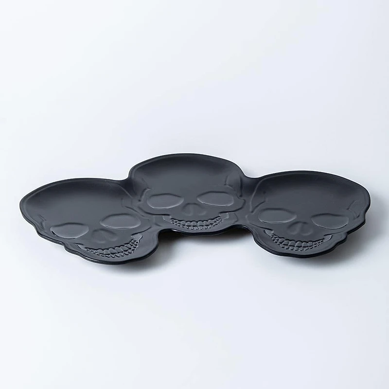 KSP Boo Melamine Skulls Platter (Black)