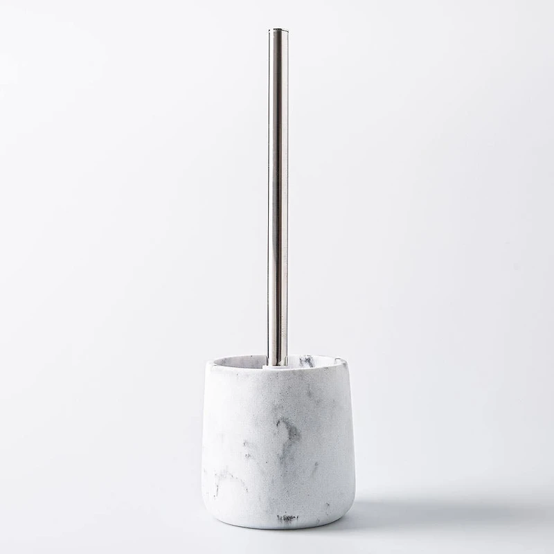 KSP Carrara Marble Resin Toilet Brush (Grey/White)
