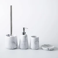 KSP Carrara Marble Resin Toilet Brush (Grey/White)