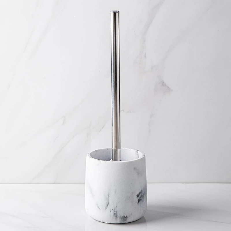 KSP Carrara Marble Resin Toilet Brush (Grey/White)