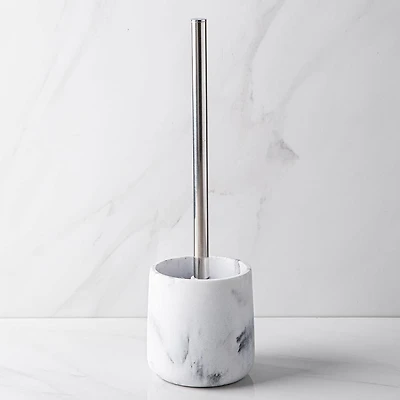KSP Carrara Marble Resin Toilet Brush (Grey/White)