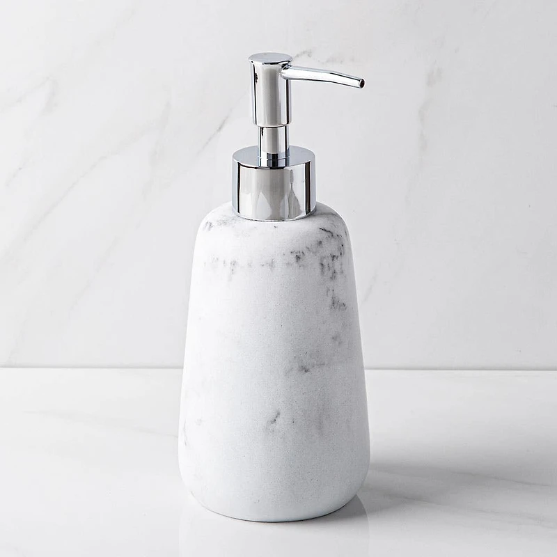 KSP Carrara Marble Resin Soap Pump (Grey/White)