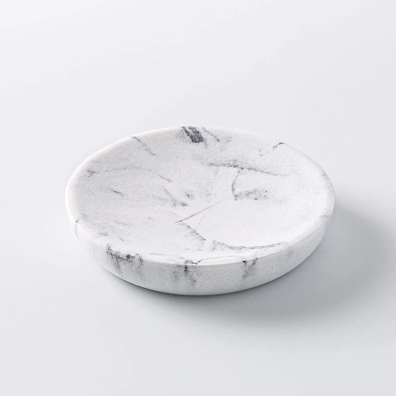 KSP Carrara Marble Resin Soap Dish (Grey/White)