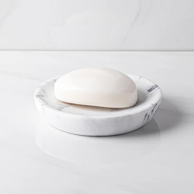 KSP Carrara Marble Resin Soap Dish (Grey/White)