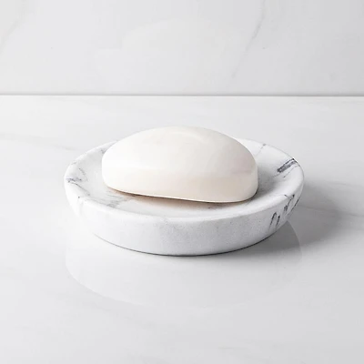 KSP Carrara Marble Resin Soap Dish (Grey/White)