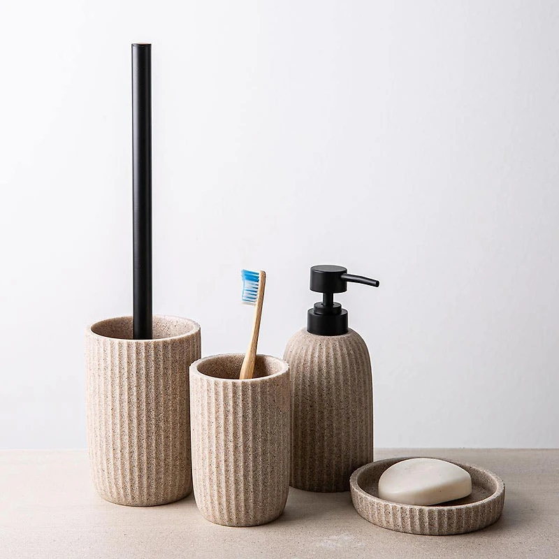 KSP Sandstone Resin Toilet Brush (Taupe)
