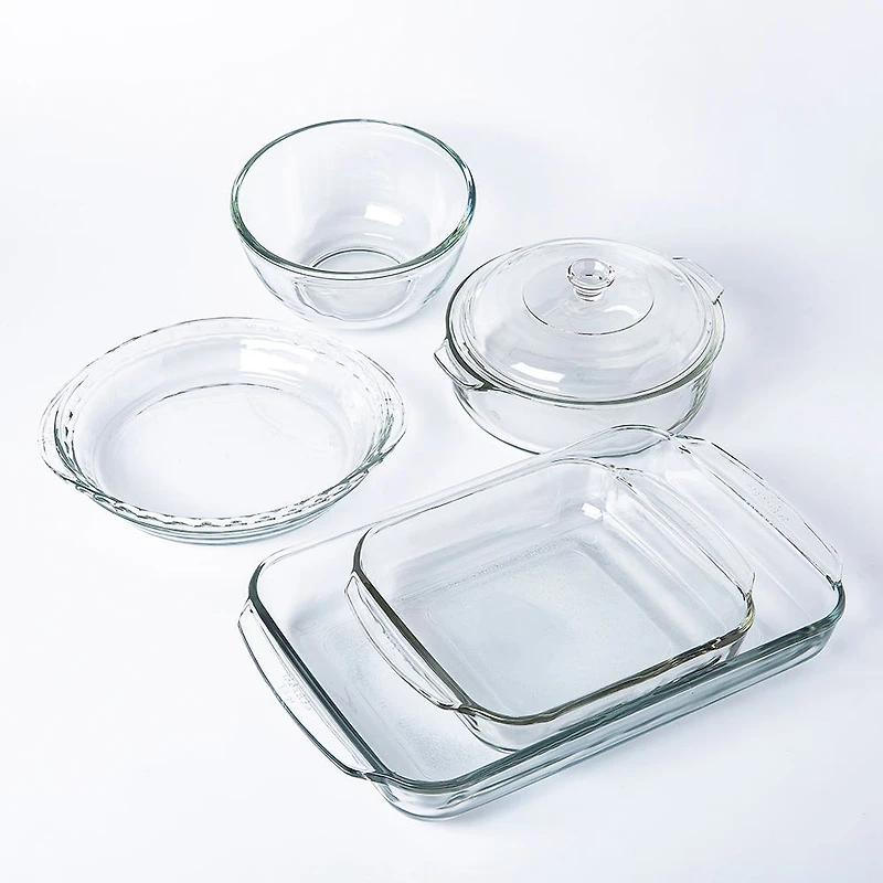 Libbey Baker's Basics Glass Bakeware Combo - Set of 6 (Clear)