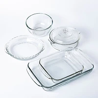 Libbey Baker's Basics Glass Bakeware Combo - Set of 6 (Clear)