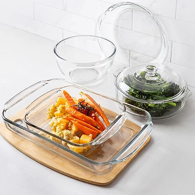 Libbey Baker's Basics Glass Bakeware Combo - Set of 6 (Clear)