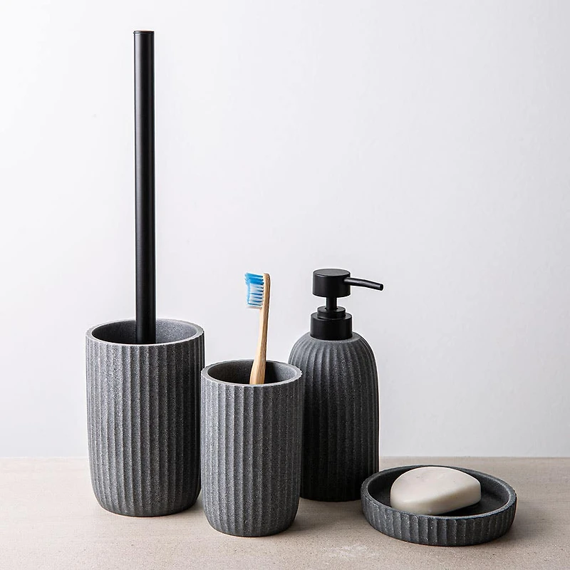 KSP Sandstone Resin Toilet Brush (Grey)