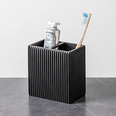 KSP Onyx Resin Toothbrush Holder (Black)