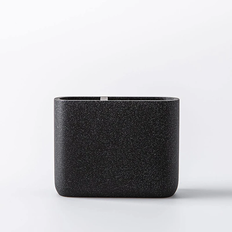 KSP Blackstone Speckle Resin Toothbrush Holder (Black)