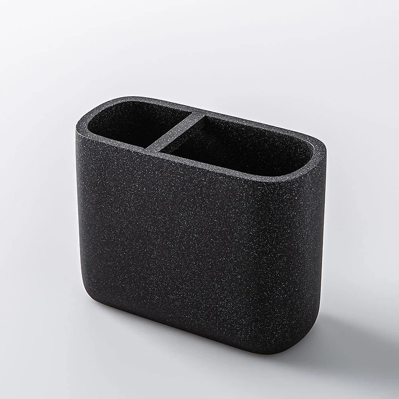 KSP Blackstone Speckle Resin Toothbrush Holder (Black)