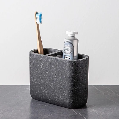 KSP Blackstone Speckle Resin Toothbrush Holder (Black)