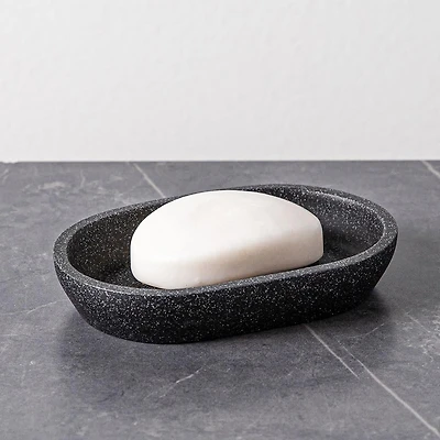 KSP Blackstone Speckle Resin Soap Dish (Black)