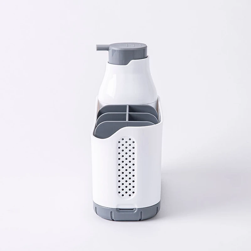 KSP Tidysink Soap Pump & Caddy Organizer (White/Grey)