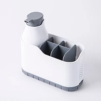 KSP Tidysink Soap Pump & Caddy Organizer (White/Grey)