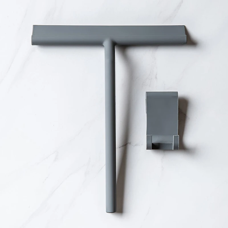 KSP Pure Shine Silicone Squeegee with Holder (Grey)