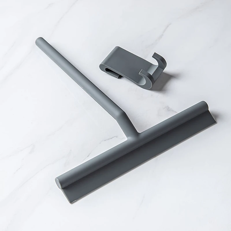 KSP Pure Shine Silicone Squeegee with Holder (Grey)