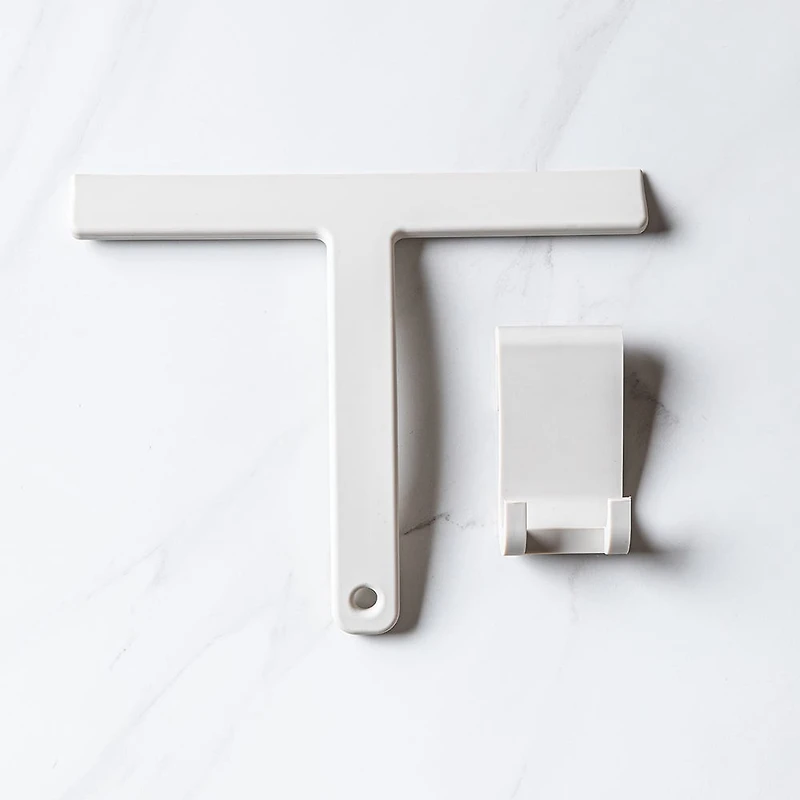 KSP Squeeky Silicone Squeegee with Holder (White)