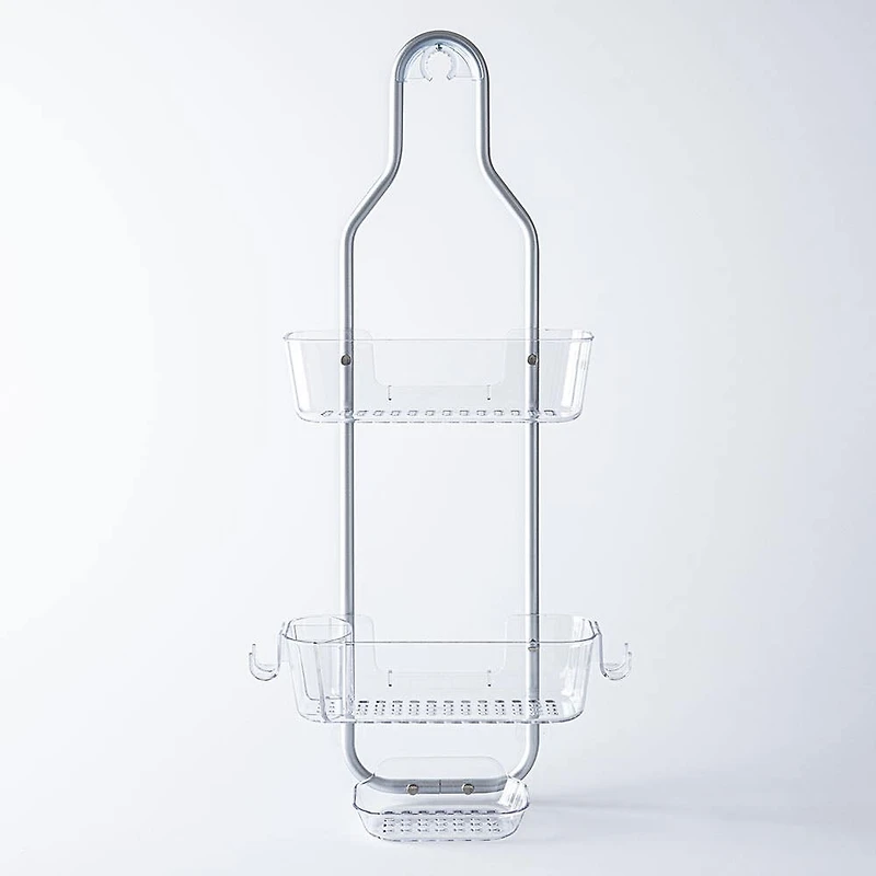 KSP Purestor 3-Tier Shower Caddy (Clear/Aluminum)