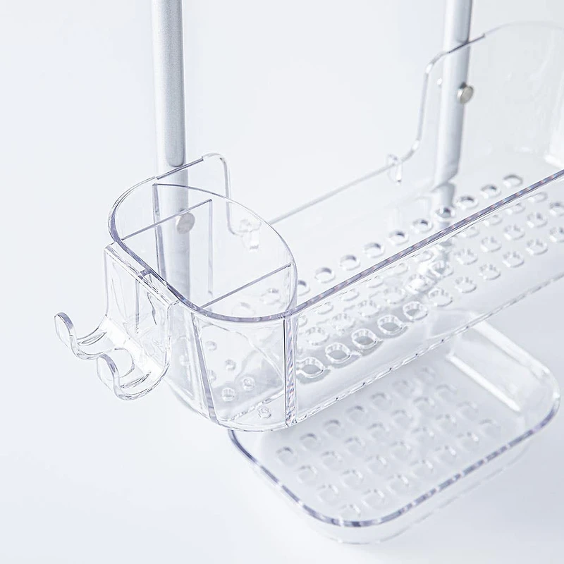 KSP Purestor 3-Tier Shower Caddy (Clear/Aluminum)