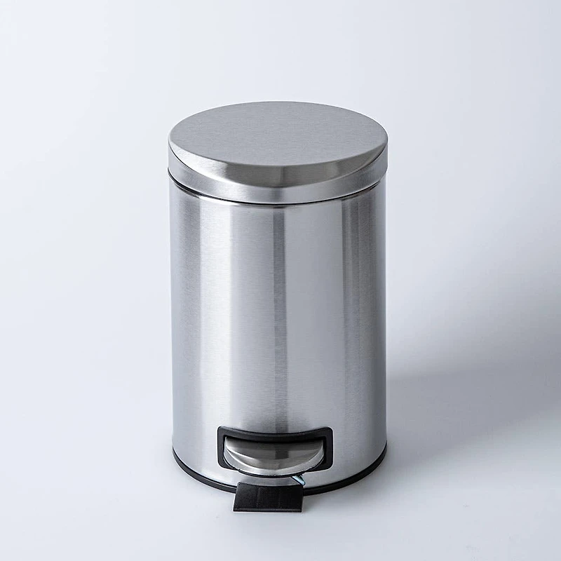 KSP Luna Soft-Close Moon Cover Step Garbage Can 3L (Stainless Steel)