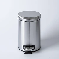 KSP Luna Soft-Close Moon Cover Step Garbage Can 3L (Stainless Steel)