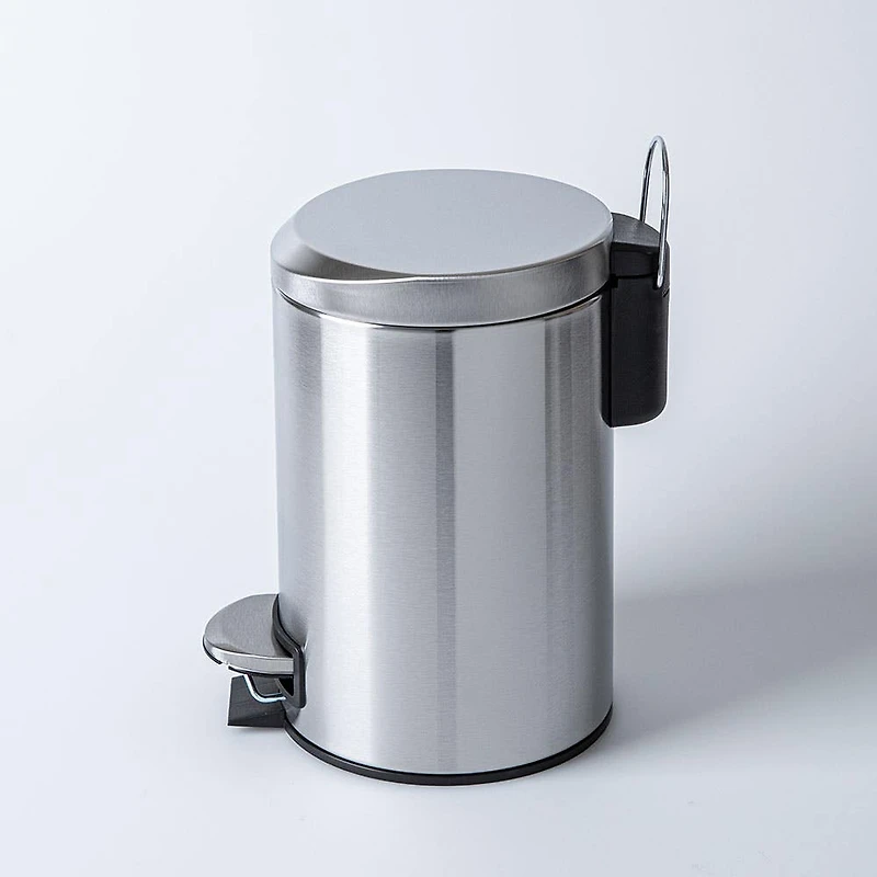 KSP Luna Soft-Close Moon Cover Step Garbage Can 3L (Stainless Steel)