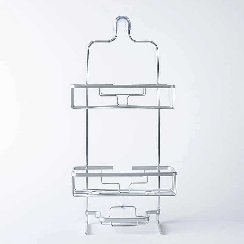 KSP Aquastor Rust-Free Aluminum Shower Caddy 3-Tier (Silver)