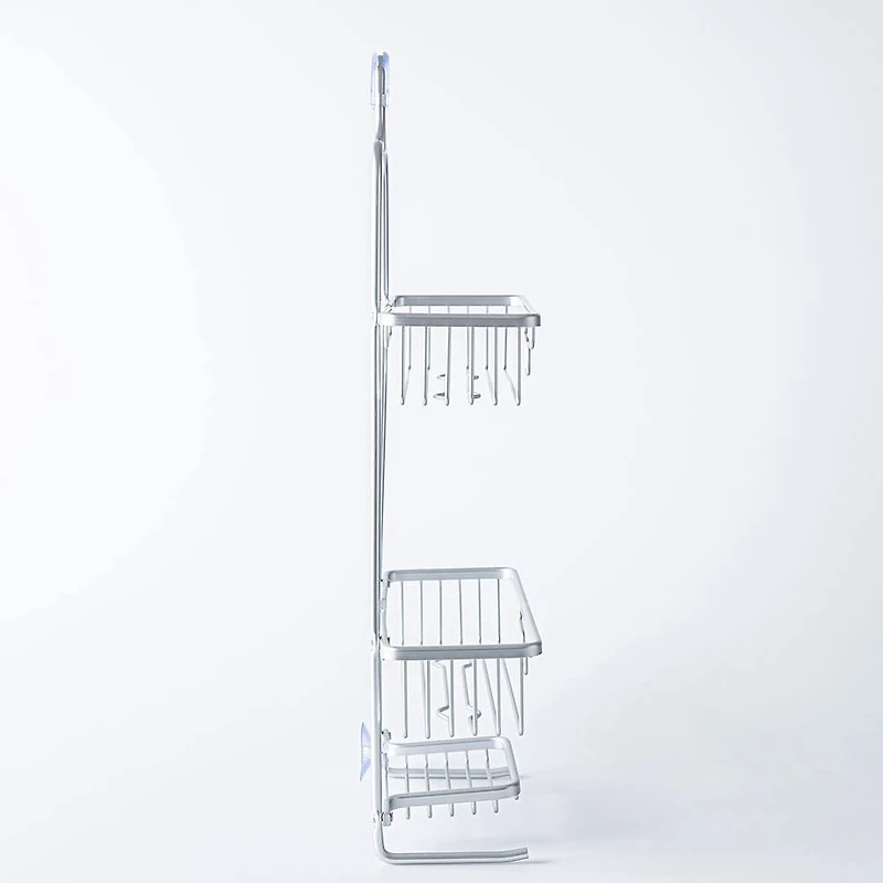 KSP Aquastor Rust-Free Aluminum Shower Caddy 3-Tier (Silver)