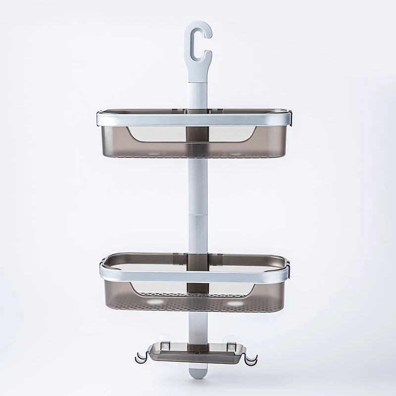 KSP Versaslide Adjustable Shower Caddy 3-Tier (Aluminum/Smoke)